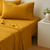 100% Cotton - Mustard Flat Sheet