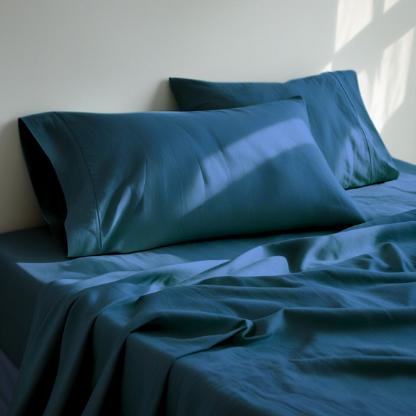 Set of Two 100% Cotton Pillowcase - Teal