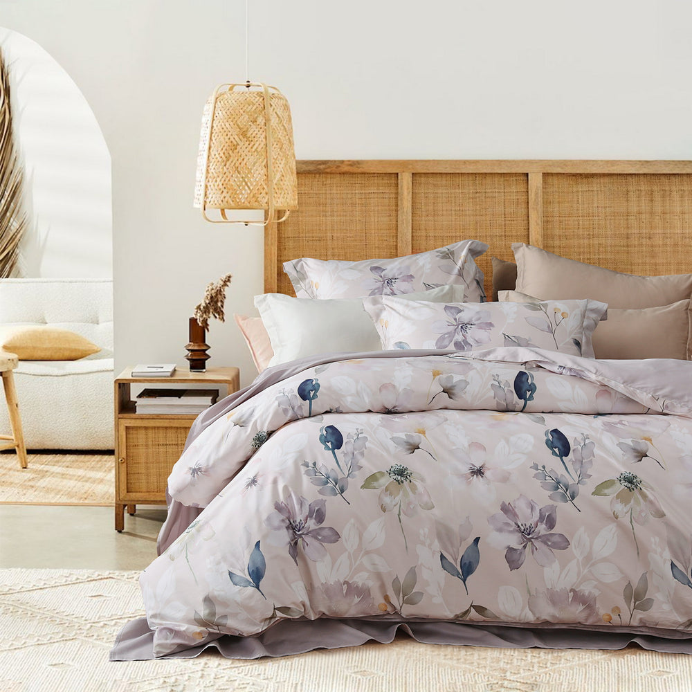 botanical printed quilt cover set