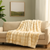Beige Pebbles Faux Fur Throw Blanket