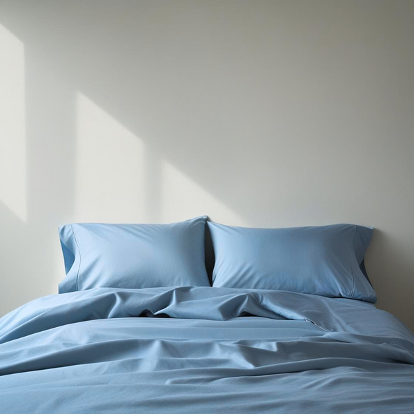 Set of Two 100% Cotton Pillowcase - Sky Blue