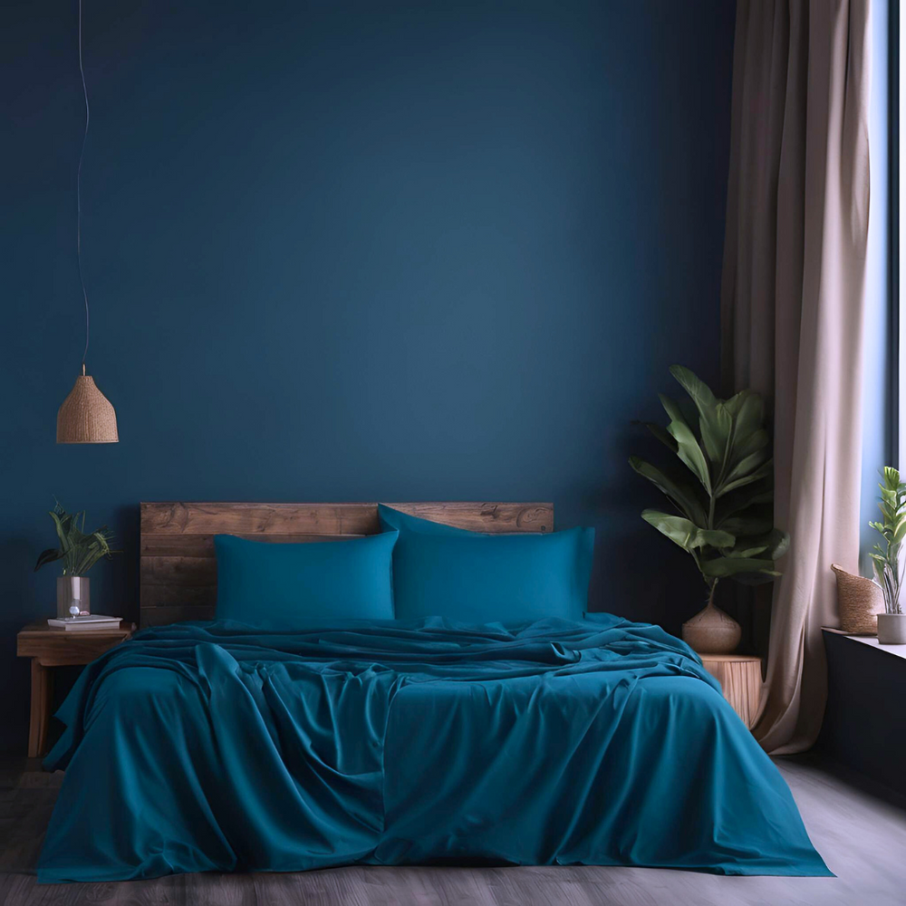 teal bed sheet set
