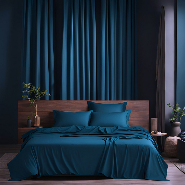 Cotton Bed Sheet Set - Teal